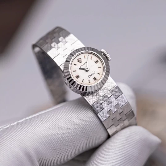 Rolex 18K White Gold Orchid