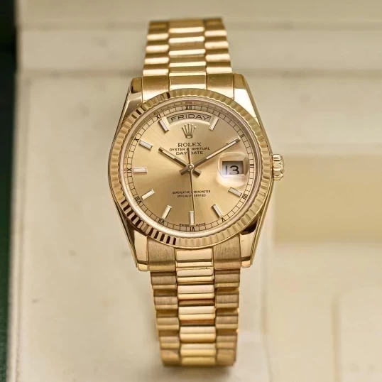 Rolex Oyster Perpetual Day-Date 36mm 118238 Champagne Dial