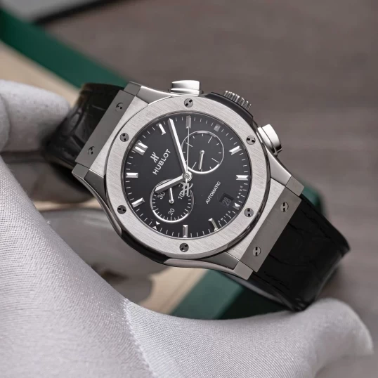 Hublot Clasic Fusion Chronograph Titanium 42mm 541.NX.1171.LR Black Dial