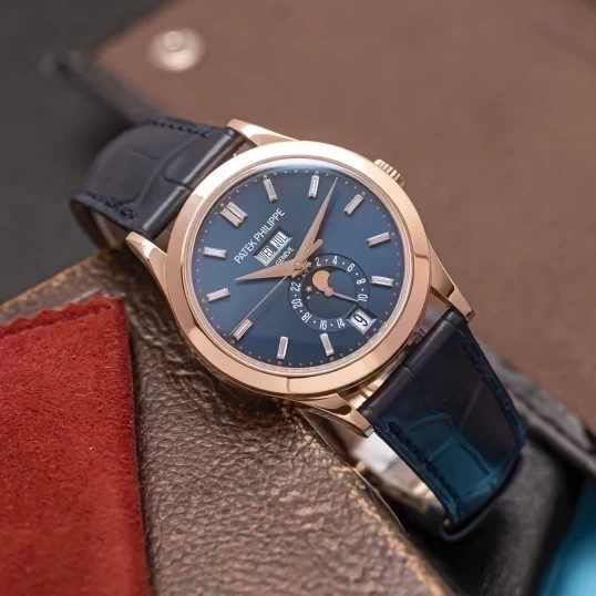 Patek Philippe Complications Annual Calendar Moonphase Ref. 5396R-015 Rose Gold, Blue Dial