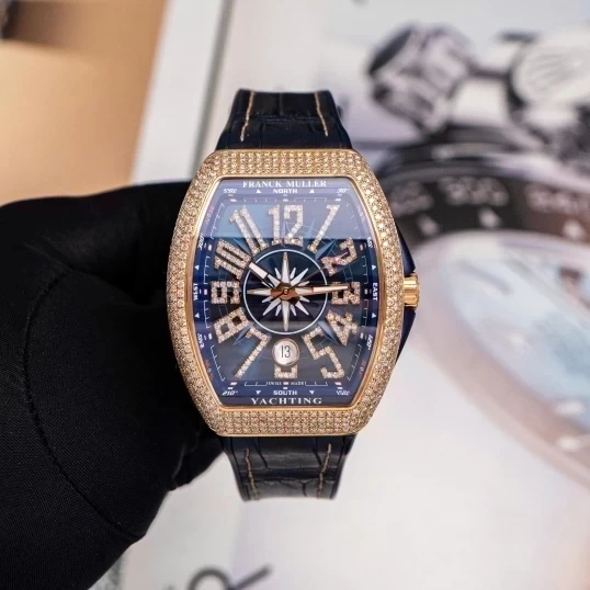 Franck Muller Vanguard Yachting V41 Vàng khối - Full Diamond