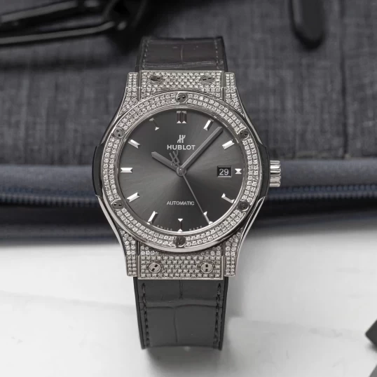 Hublot Classic Fusion Titanium 42mm Ref. 542.NX.7071.LR - Custom Diamonds