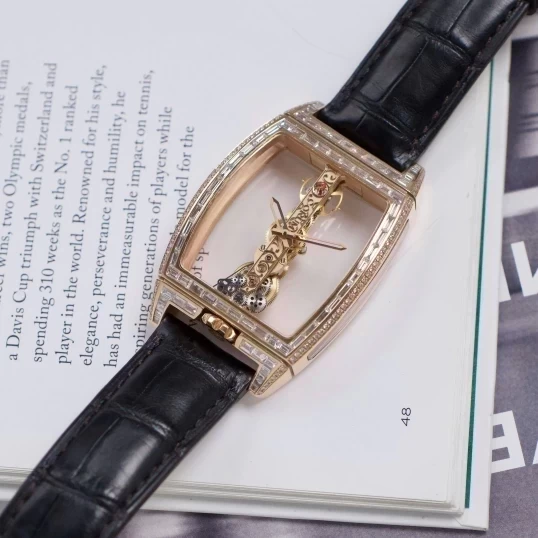 Corum Golden Bridge 18K Rose Gold Ref. 113.160.55/0002 0000 – Custom Baguette Diamonds