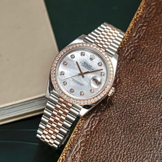 Rolex Oyster Perpetual Datejust 36mm 126231 Mop Dial Bezel Diamonds Custom