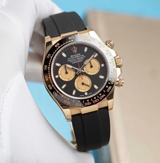 Rolex Cosmograph Daytona 116518LN Oysterflex Yellow Gold Black Dial