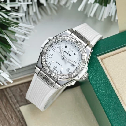 Hublot Big Bang One Click Steel White Diamonds 33mm Ref. 485.SE.2010.RW.1204