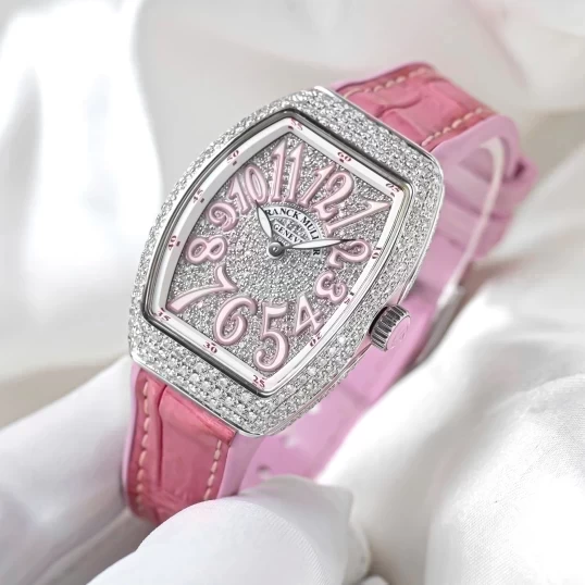 Franck Muller Vanguard V32 Full Diamonds Pink