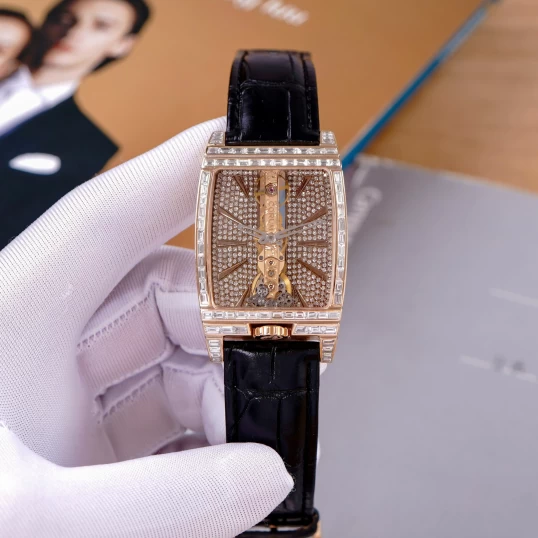 Corum Golden Bridge rose gold 113.770.55/0001 GN01 up to full diamonds baguette