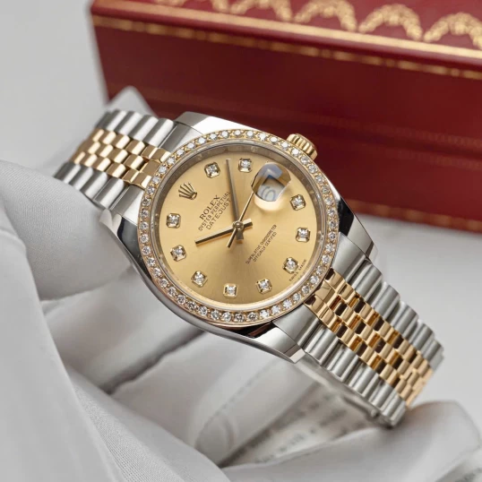 Rolex Oyster Perpetual Datejust 36mm – Ref. 116233 Champagne Dial (Vành Kim Cương Độ)