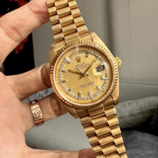 Rolex President Day-Date Champagne Diamond Dial